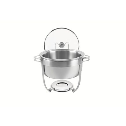 Rechaud Tramontina Redondo em Aço Inox Banho Maria com Suporte para Tampa 7 L