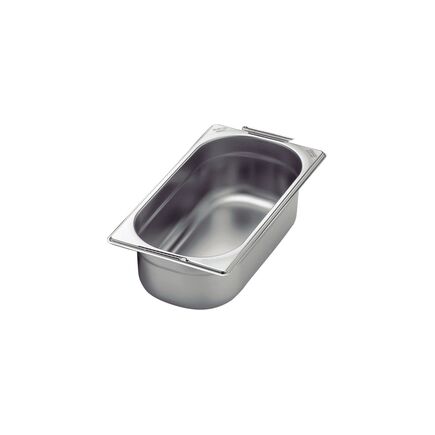 Cuba Tramontina GN 1/3 em Aço Inox com Alças Móveis Profundidade 100 mm - Aço 304