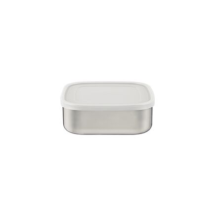 Pote Tramontina Freezinox em Aço Inox Quadrado com Tampa Plástica 16 cm 1,2 L