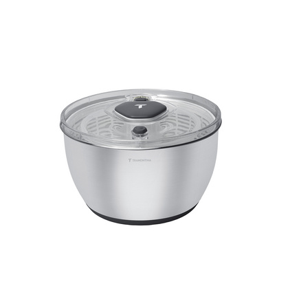 Lava e Seca Alimentos Tramontina em Aço Inox com Cesto Interno em Poliestireno e Base Antiderrapante 6,2 L