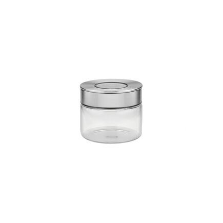 Pote de Vidro Tramontina Purezza com Tampa de Aço Inox 10 cm 0,4 L
