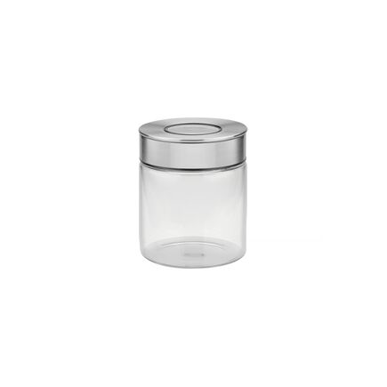 Pote de Vidro Tramontina Purezza com Tampa de Aço Inox 10 cm 0,7 L