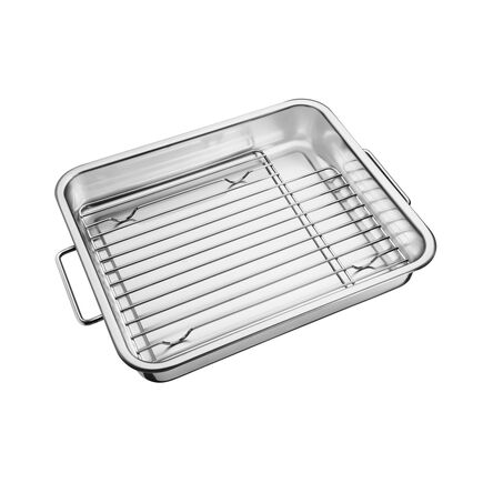 Assadeira Tramontina Service em Aço Inox com Grelha 39 cm 6,4 L