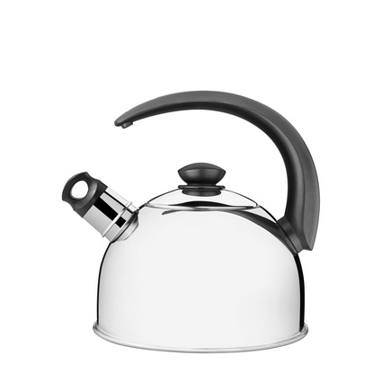 Chaleira Tramontina com Apito em Aço Inox Cabo Preto 3 L