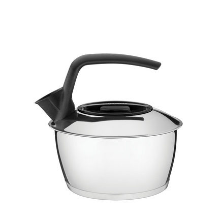 Chaleira Tramontina em Aço Inox com Fundo Triplo Cabo Preto 1,5 L