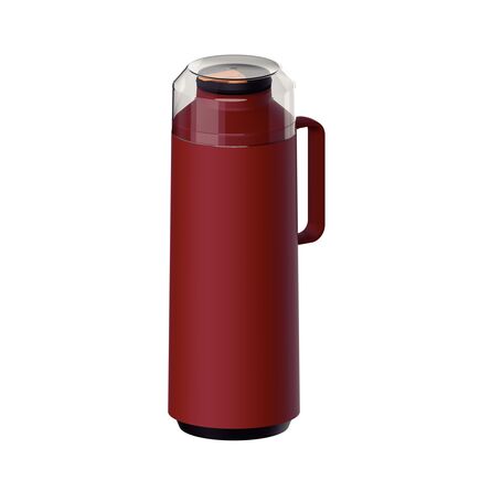 Garrafa Térmica Tramontina Exata em Plástico Vermelho com Ampola de Vidro 1 L