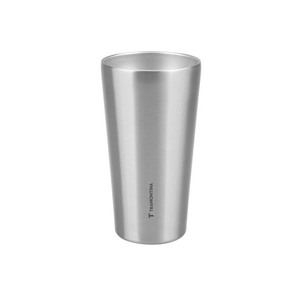 Copo Térmico Tramontina Exata em Aço Inox sem Tampa 420 ml