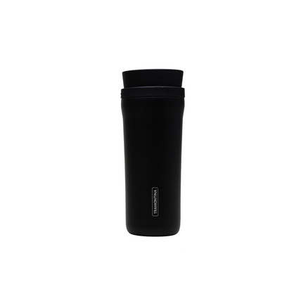 Copo Térmico Tramontina 460 ml Preto em Aço Inox com Bocal 360°