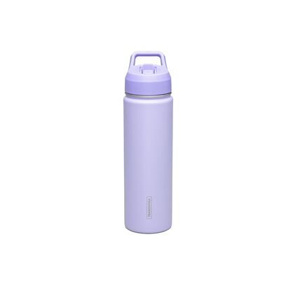 Garrafa Térmica Tramontina 650 ml em Aço Revestido Lilás com Canudo
