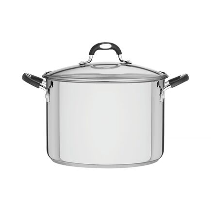 Caldeirão Tramontina Astro Silicone em Aço Inox com Fundo Triplo com Tampa de Vidro 28 cm 11,4 L