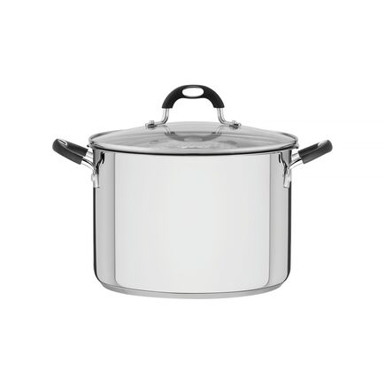Espagueteira Tramontina Astro Silicone em Aço inox com Fundo Triplo com Tampa de Vidro 24 cm 7,8 L