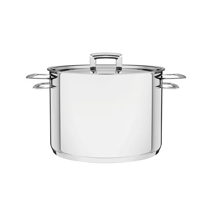 Caldeirão Tramontina Brava em Aço Inox Fundo Triplo com Tampa Plana e Alças 24 cm 7,7 L