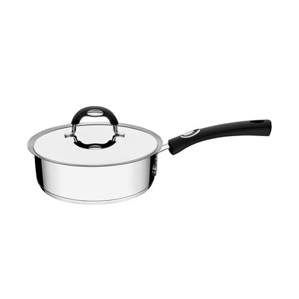 Frigideira Tramontina Duo Silicone em Aço Inox Fundo Triplo com Tampa e Cabo de Silicone 20 cm 2,1 L