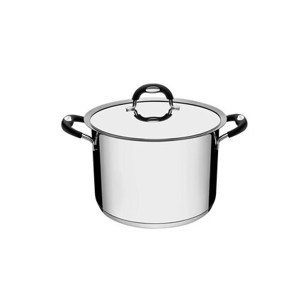 Caldeirão Tramontina Duo Silicone em Aço Inox Fundo Triplo com Tampa e Alças em Silicone 20 cm 4,5 L