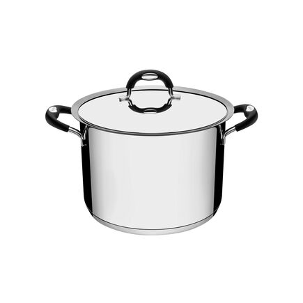 Caldeirão Tramontina Duo Silicone em Aço Inox Fundo Triplo com Tampa e Alças em Silicone 24 cm 7,7 L