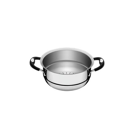 Cozi-Vapore Tramontina Duo Silicone em Aço Inox com Alças em Silicone 16 cm 1,6 L