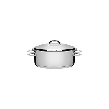 Caçarola Tramontina Rasa Solar em Aço Inox Fundo Triplo com Tampa e Alças 16 cm 1,4 L