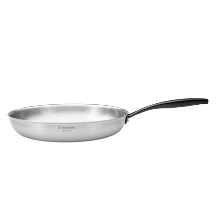 Frigideira Tramontina Grano Black em Aço Inox Corpo Triplo com Cabo 30 cm 3,4 L