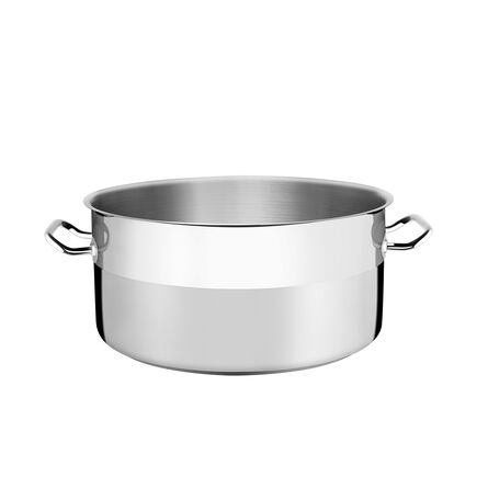 Caçarola Funda Tramontina Professional em Aço Inox com Fundo Triplo sem Tampa 36 cm 22,3 L