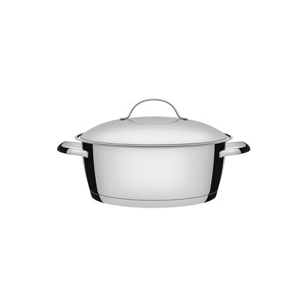 Caçarola Rasa Tramontina Allegra em Aço Inox com Fundo Triplo 22 cm 3,3 L