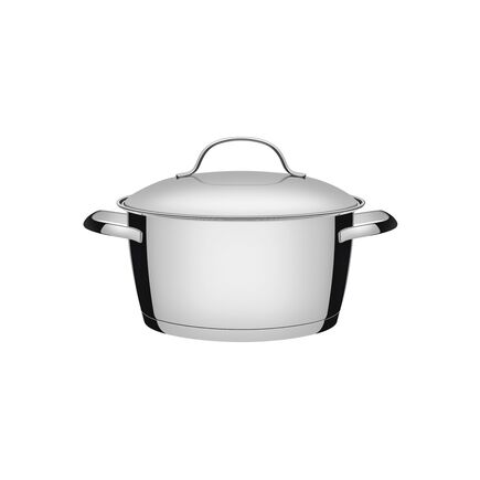 Caçarola Funda Tramontina Allegra em Aço Inox com Fundo Triplo 22 cm 4,2 L