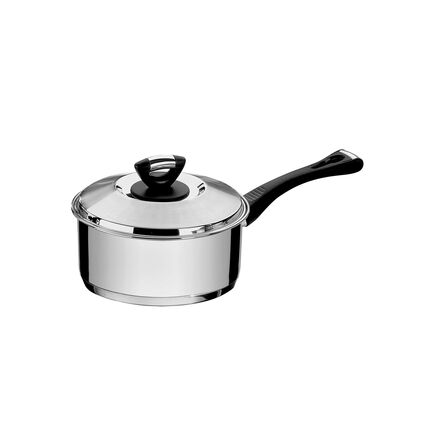 Panela Tramontina Solar Baquelite em Aço Inox Fundo Triplo com Tampa Cabo de Baquelite 20 cm 2,9 L