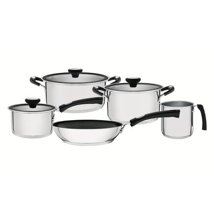 Jogo de Panelas Tramontina Solar Silicone em Aço Inox com Fundo Triplo 5 Peças