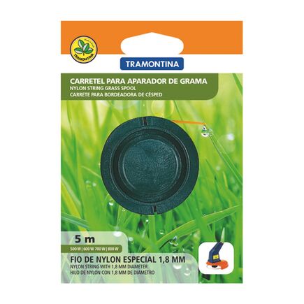 Carretel 1 Fio de Nylon 1,8 mm Tramontina para Aparador de Grama com 5 m de Comprimento