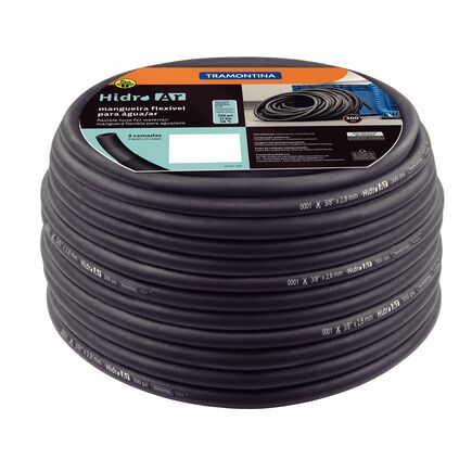 Mangueira Hidro Ar 300 psi Tramontina para Água/Ar em PVC Flexível 1/4 x 2,6 mm 3 Camadas 50 m