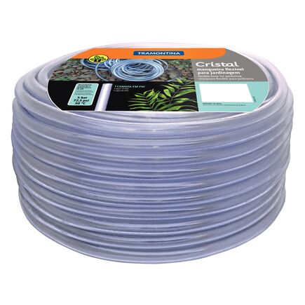 Mangueira Cristal Tramontina em PVC 1 Camada 200 m