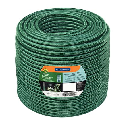 Mangueira Flex 5/8 para Jardim Tramontina Verde em PVC 3 Camadas 100 m