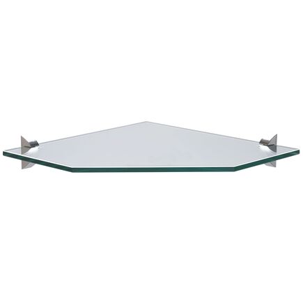 Prateleira de Vidro Tramontina Glass Quadra Canto com Suporte Injetado 250x250x8mm