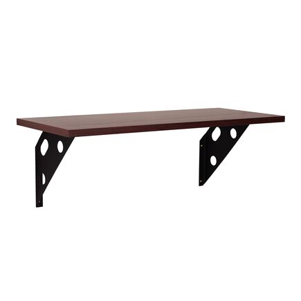 Prateleira Tramontina Elite em Madeira Pinus com Acabamento Castanho Escuro e Suporte Metalico 400x250x15 mm
