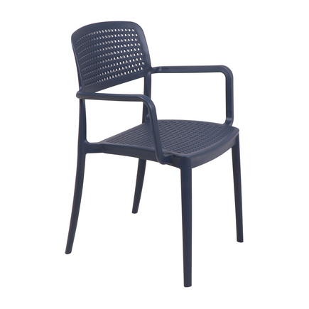 Cadeira Tramontina Summa Serena em Polipropileno Azul Navy com Braços