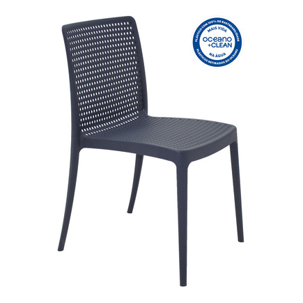 Cadeira Tramontina Summa Isabelle Eco em Polipropileno Oceano +Clean Azul Navy