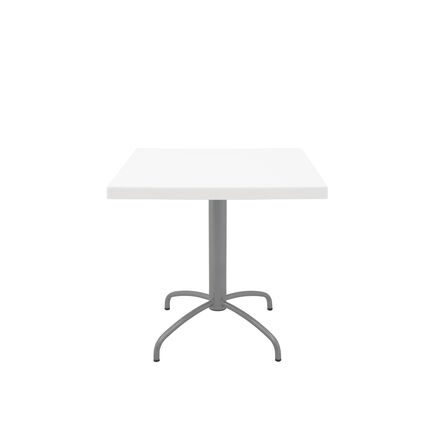 Mesa Quadrada Tramontina Summa Gama em Polipropileno Branco com Base em Aço Carbono