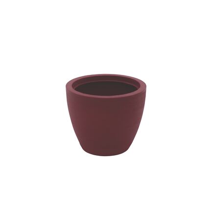 Vaso Tramontina Asteca ECO em Polietileno I'm Green Bio-Based Marsala com Prato 38 cm