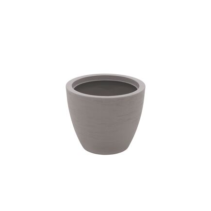 Vaso Tramontina Asteca em Polietileno Concreto com Prato 38 cm