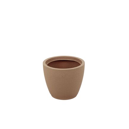 Vaso Tramontina Asteca em Polietileno Granito Areia com Prato 32 cm