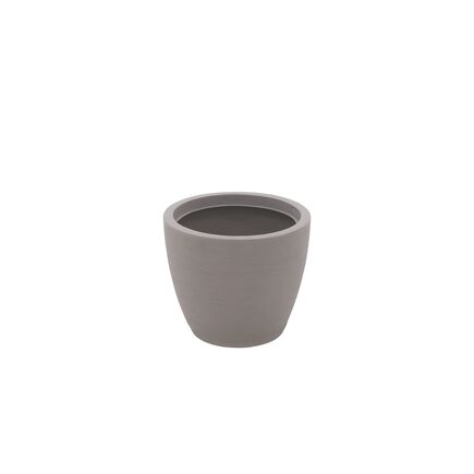 Vaso Tramontina Asteca em Polietileno Concreto com Prato 32 cm