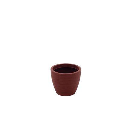 Vaso Tramontina Asteca em Polietileno Marrom com Prato 24 cm