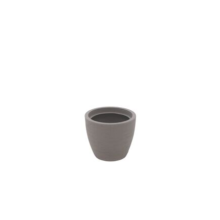 Vaso Tramontina Asteca em Polietileno Concreto com Prato 24 cm