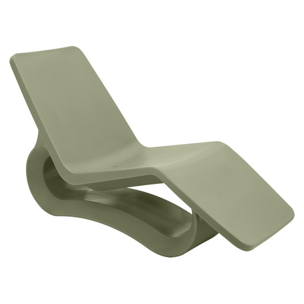 Espreguiçadeira Chaise Tramontina Octo ECO em Polietileno I'm Green Bio-Based Verde Oliva Com Furo
