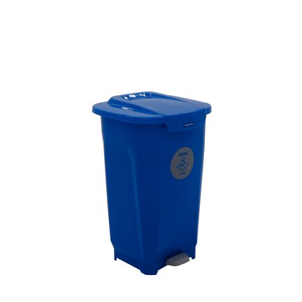 Lixeira Tramontina T-Force Coleta Seletiva em Polipropileno Azul 50 L