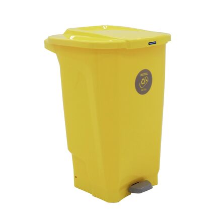 Lixeira Tramontina T-Force Coleta Seletiva em Polipropileno Amarelo 100 L