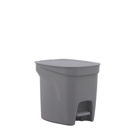 Lixeira Tramontina Compact 7L em Polipropileno Cinza com Haste em Aço Galvanizado