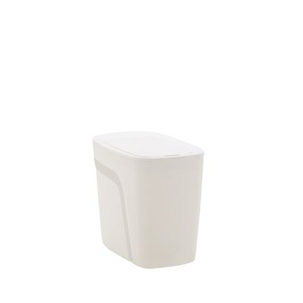 Lixeira Tramontina Urban em Polipropileno Branco com Tampa Click 6,5 L