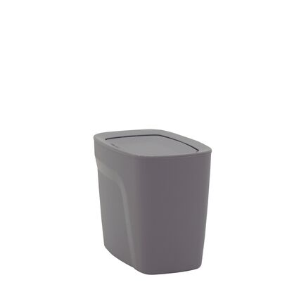 Lixeira Tramontina Urban em Polipropileno Cinza com Tampa Click 6,5 L