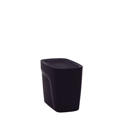 Lixeira Tramontina Compact em Polipropileno Preto com Tampa Basculante 6,5 L