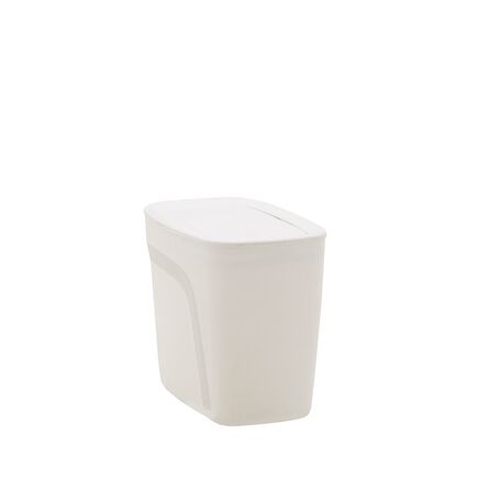 Lixeira Tramontina Compact em Polipropileno Branco com Tampa Basculante 6,5 L